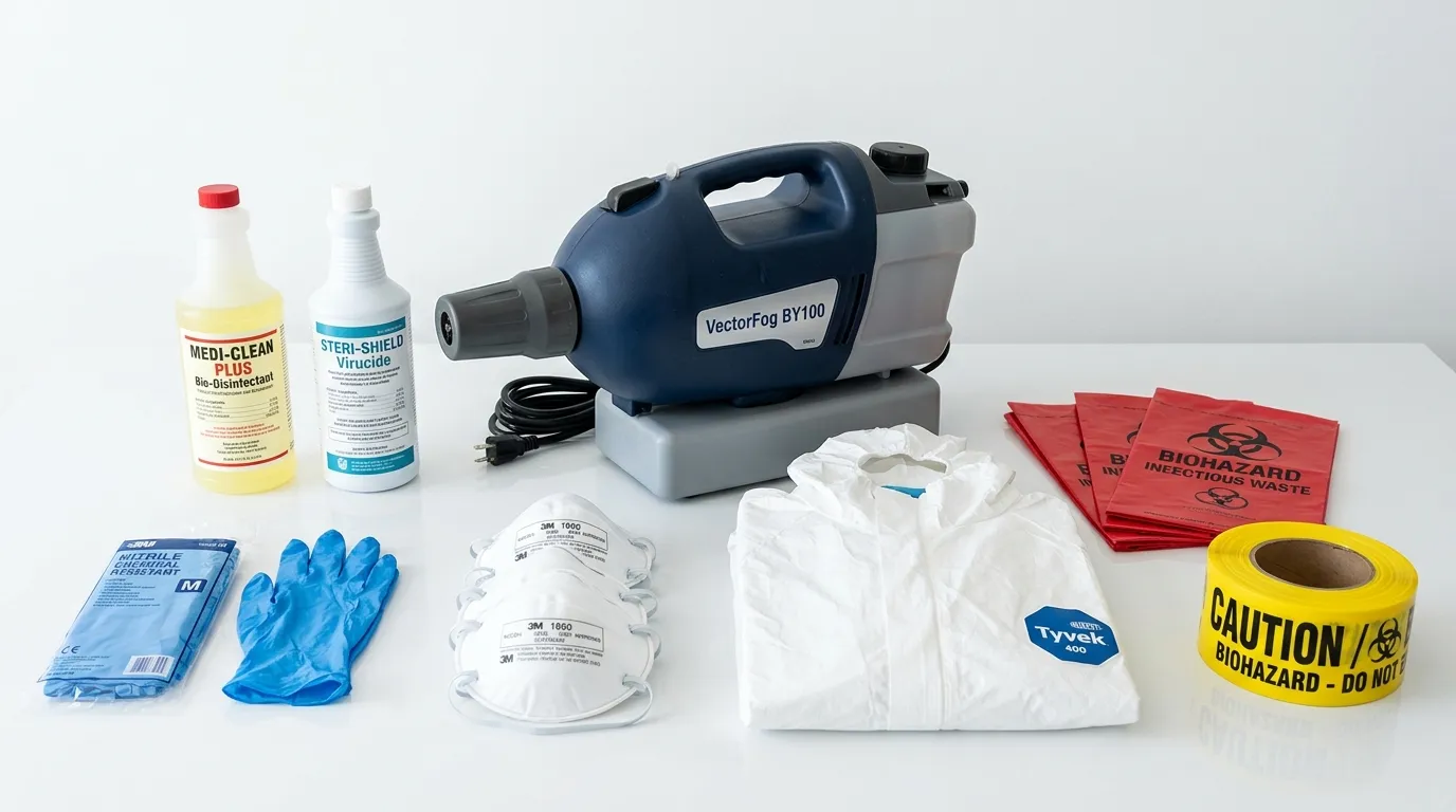 Professional biohazard remediation crew working in Odenton