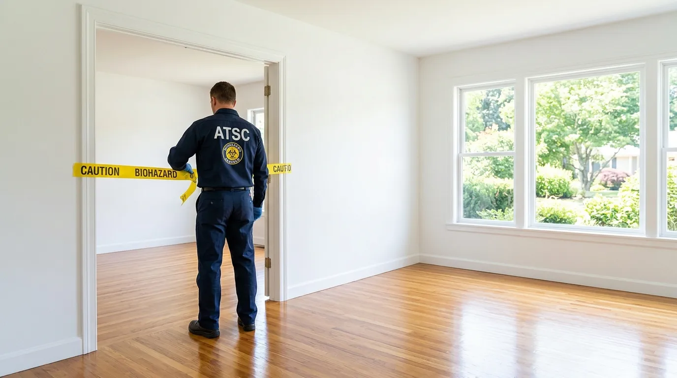 Certified biohazard cleanup crew performing Decomposition Cleanup in Odenton